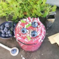 Lavkarbo trollkrem med blåbær
