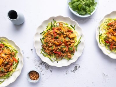 Lavkarbo thailandinspirert wok med lammekjøtt. Foto, Aina Sjo.